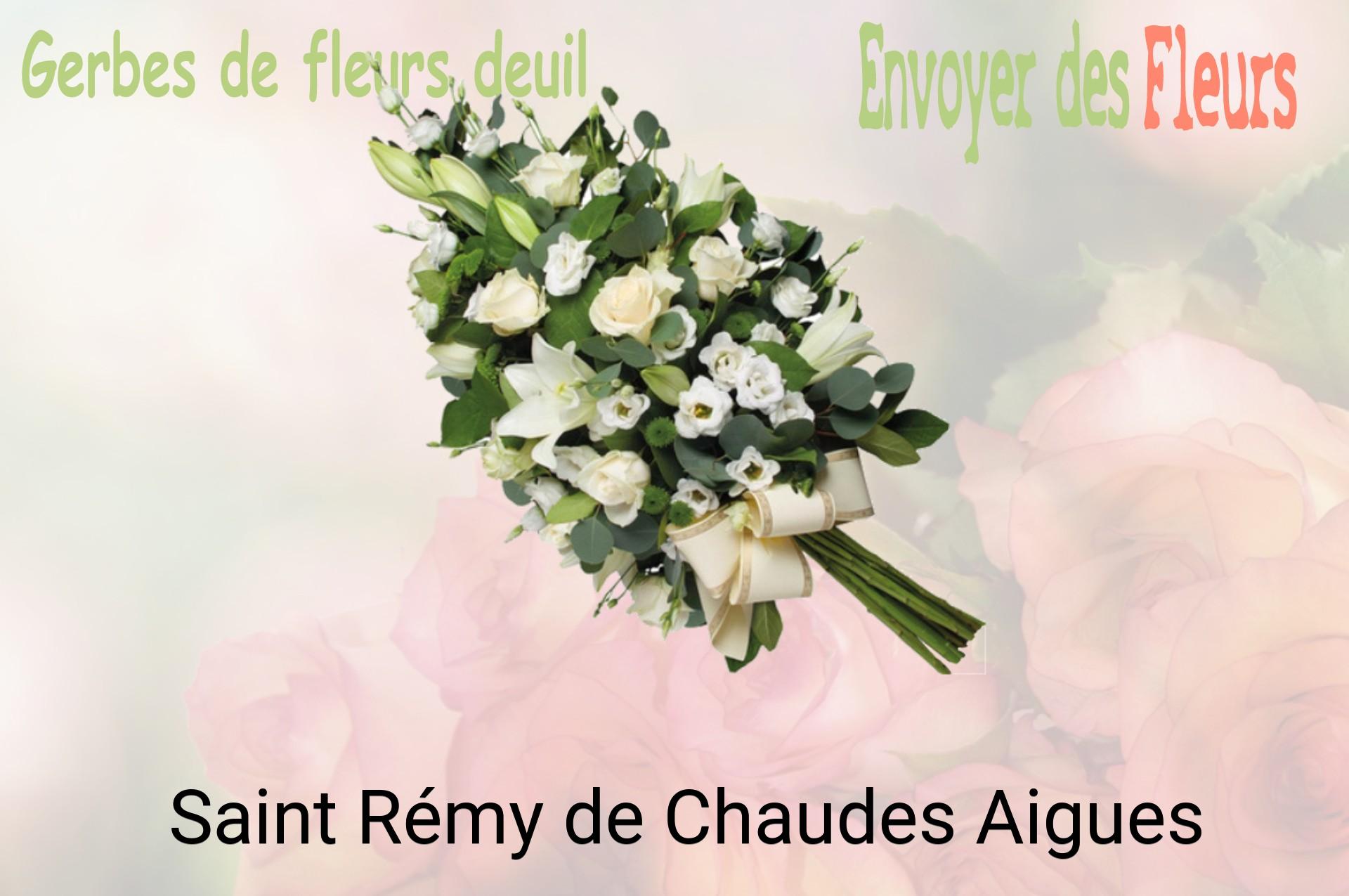 Gerbe de fleurs de deuil livrée à Saint-Rémy-de-Chaudes-Aigues
